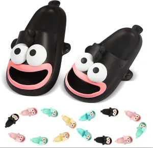 Fish Slippers Tongue Kiss Cloud Slides for Women Men, Summer Funny Flip Flops, Open Toe Animal Slide Sandals Shoes for Indoor Outdoor