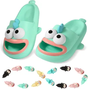 Fish Slippers Tongue Kiss Cloud Slides for Women Men, Summer Funny Flip Flops, Open Toe Animal Slide Sandals Shoes for Indoor Outdoor