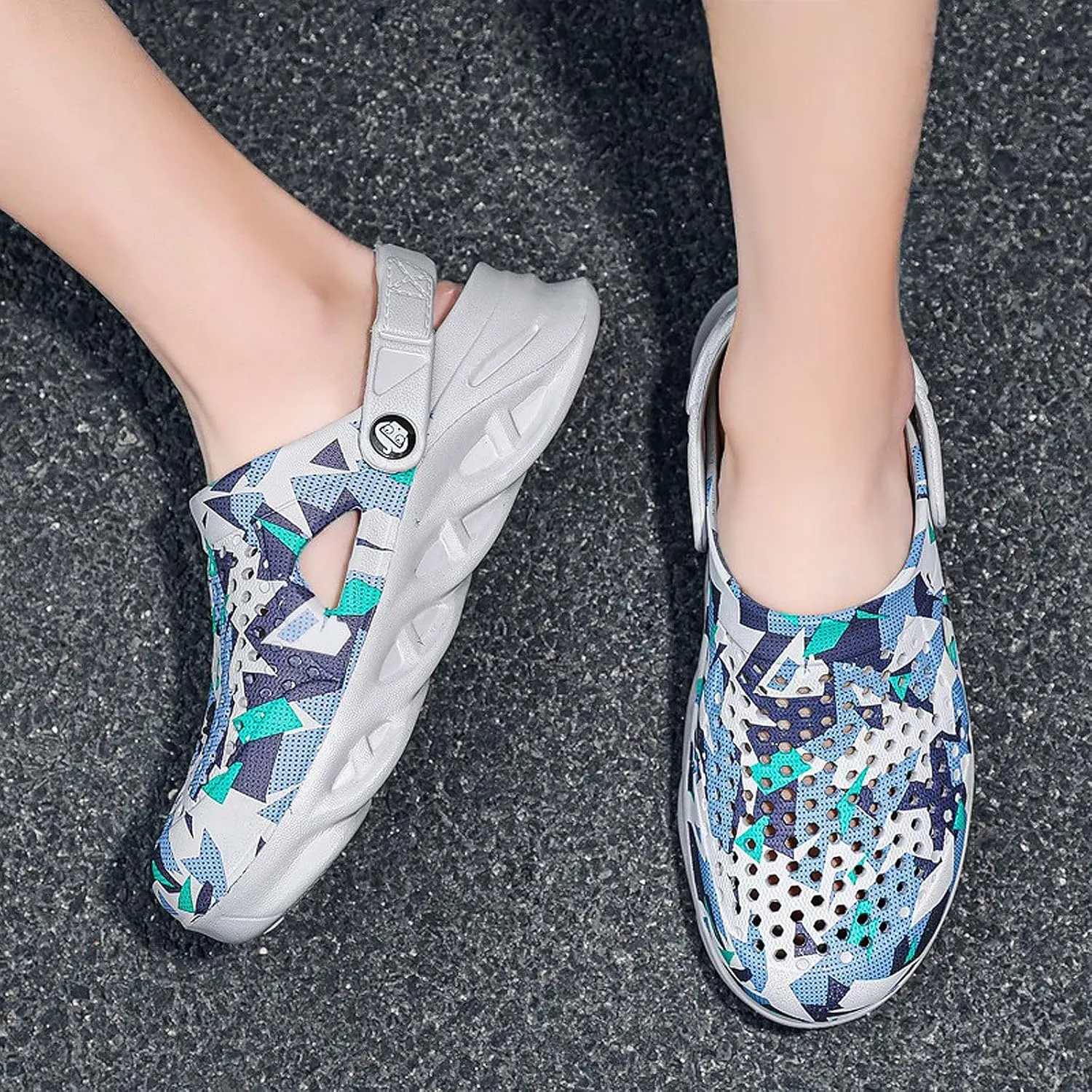 FLIOZY Garden Clogs Mens Water Clogs Summer Breathable Sports Sandals Slip On Beach Sandals Outdoor Indoor Garden Shoes
