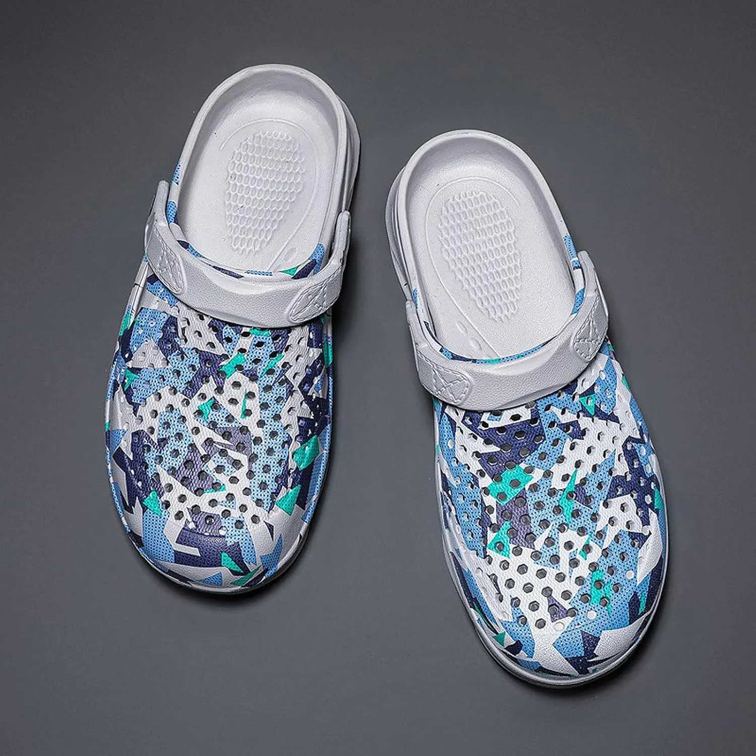 FLIOZY Garden Clogs Mens Water Clogs Summer Breathable Sports Sandals Slip On Beach Sandals Outdoor Indoor Garden Shoes
