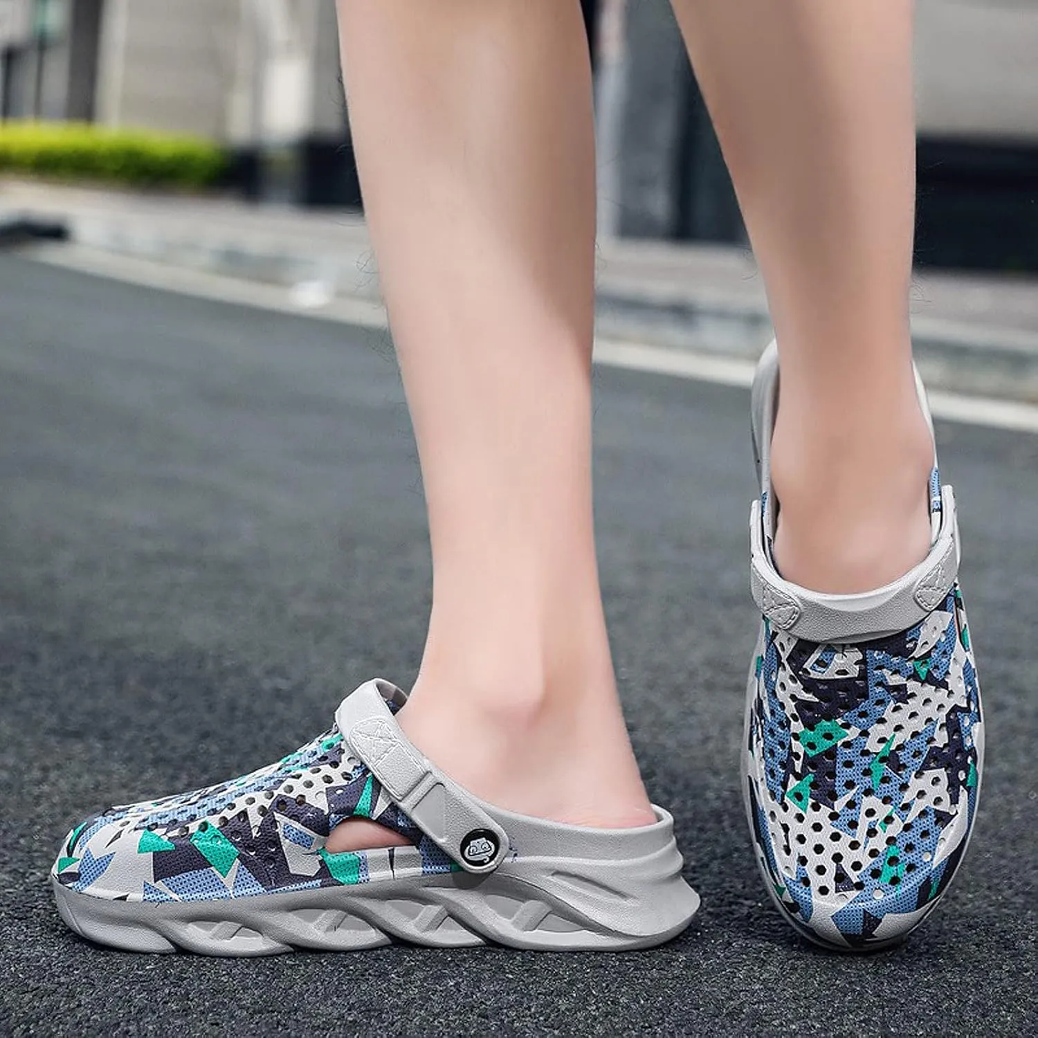FLIOZY Garden Clogs Mens Water Clogs Summer Breathable Sports Sandals Slip On Beach Sandals Outdoor Indoor Garden Shoes
