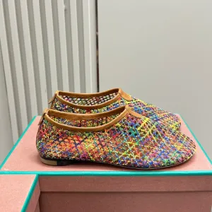 floaty flat mocassin sliper multicolor fabric