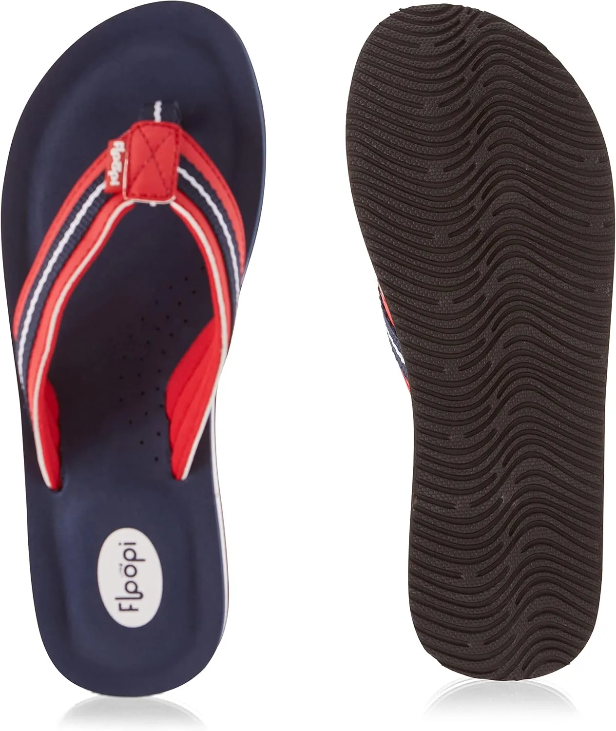 Floopi Flip Flops for Women Casual Thong Womens Sandals Comfort Heel Cushion, Ladies Beach Sandals with Indoor & Outdoor Anti Skid Soles