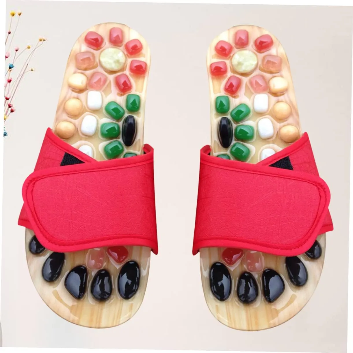 Foot Health Massage Shoes Acupressure Massage Slippers Cobblestone Design Size 41-42