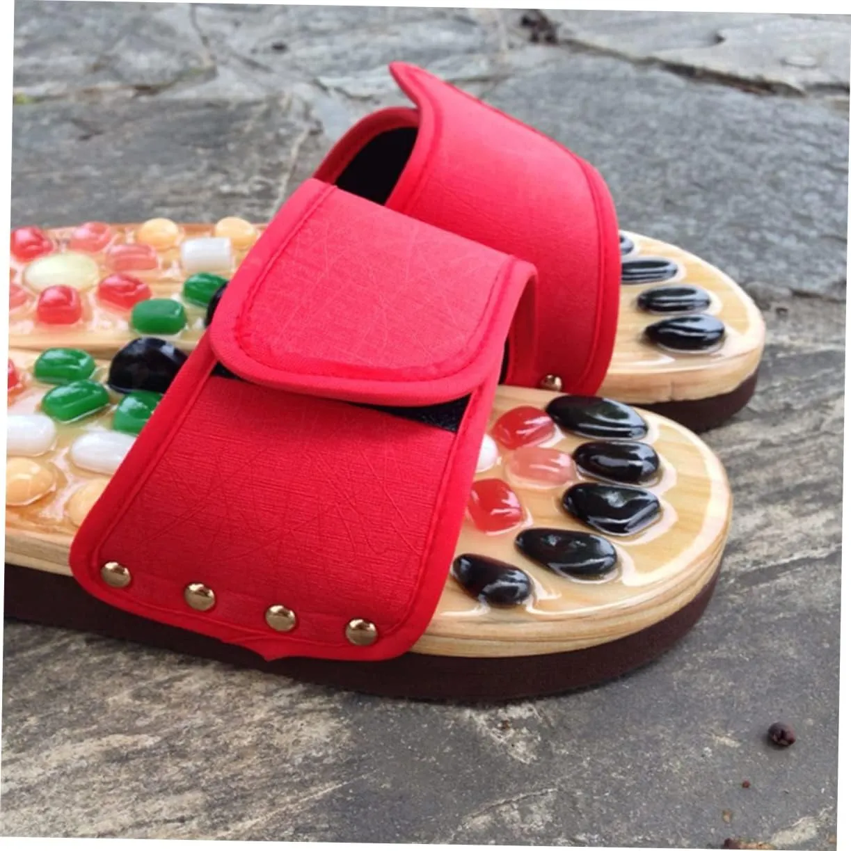 Foot Health Massage Shoes Acupressure Massage Slippers Cobblestone Design Size 41-42