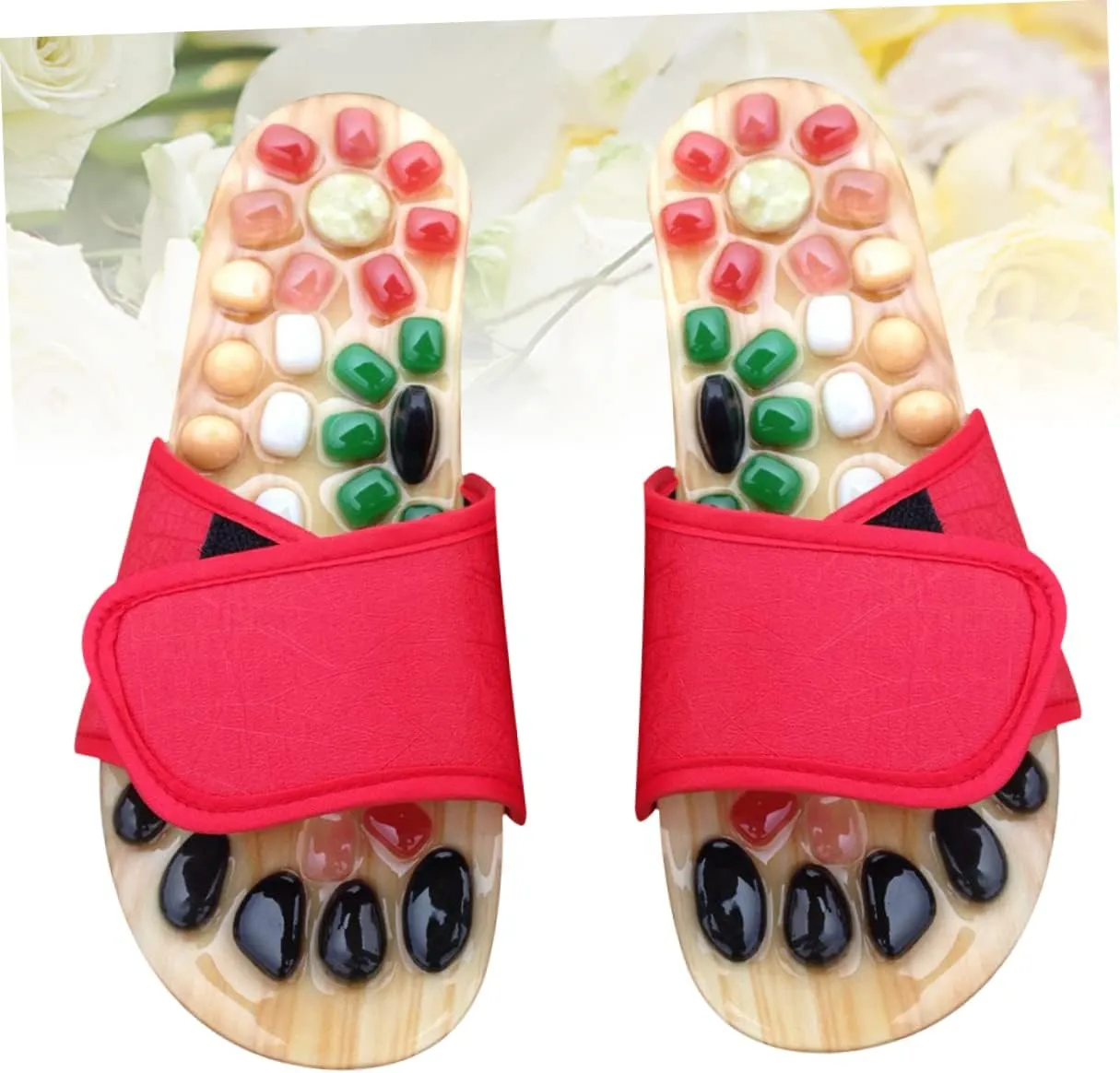 Foot Health Massage Shoes Acupressure Massage Slippers Cobblestone Design Size 41-42