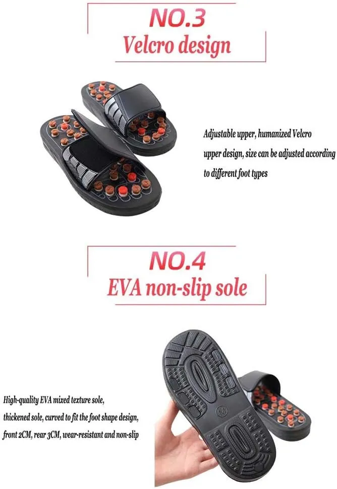Foot Massage Slippers, Foot Acupuncture Shoes | Pebble Men and Women Home Indoor Sandals Summer