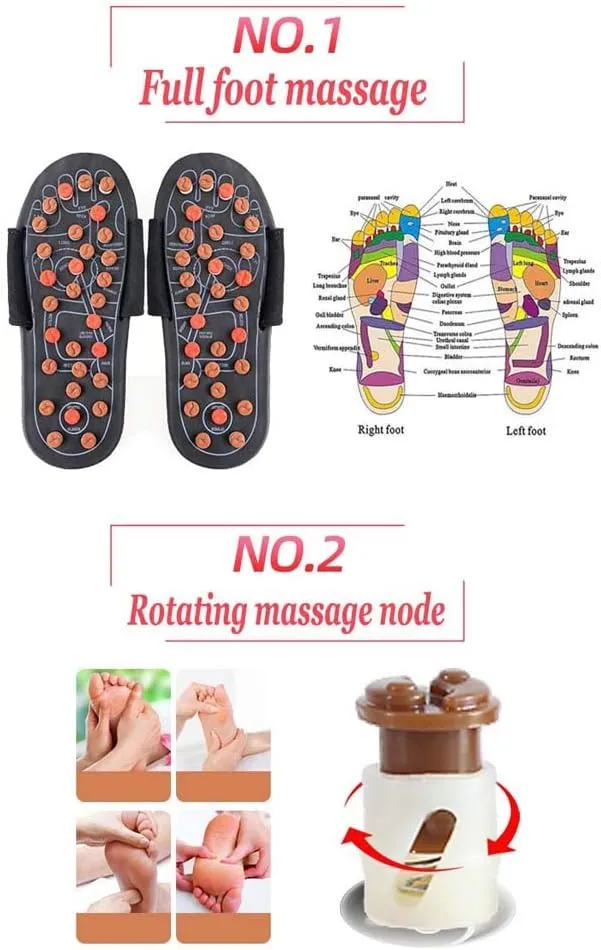 Foot Massage Slippers, Foot Acupuncture Shoes | Pebble Men and Women Home Indoor Sandals Summer