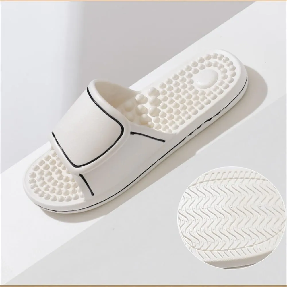 Foot Massager Slippers Open Toe Reflexology Sandals Plantar Fasciitis Pain Relief Sandals Relieve Plantar Stress Acupressure Relaxation for Men Women(Gray,8.5/9)
