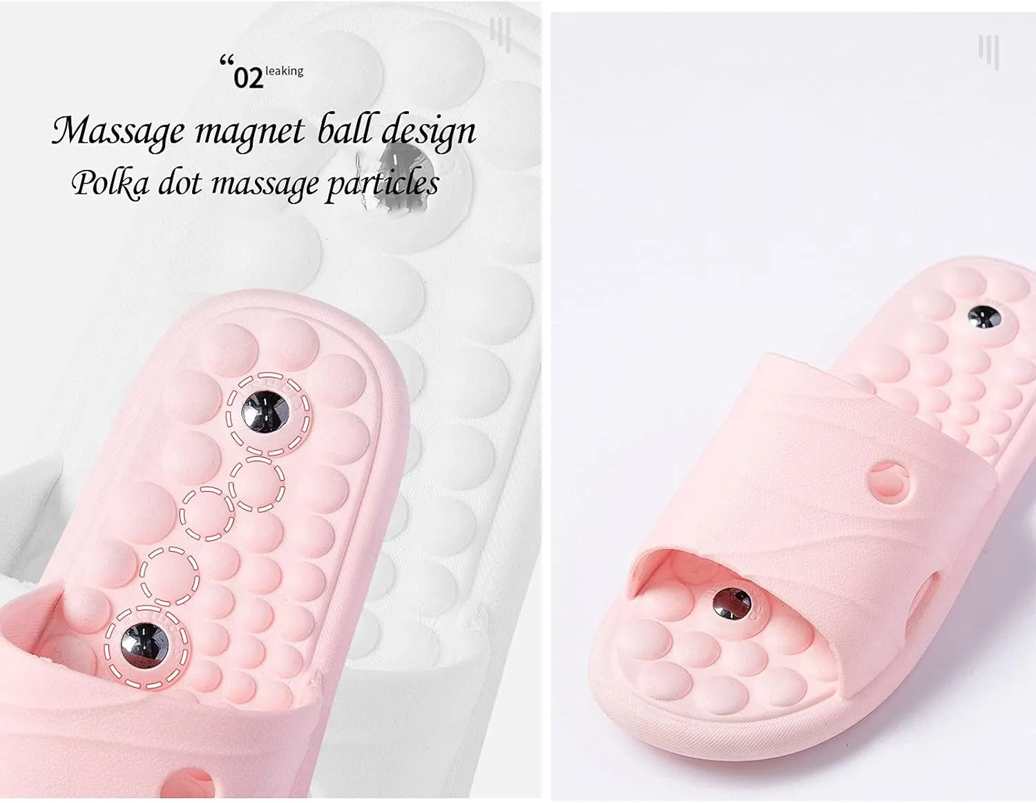 Foot Massagers Therapeutic Slippers for Women Reflexology Acupressure Magnet Massage Slippers,Shoes Women and Men Sandals Beach PVC Non-Slip (Color : Green, Size : EUR 37-38)