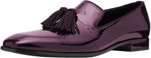 FSJ Men's Tassel Slip-on Loafers Square Toe Patent Leather & Velvet Formal Tuxedo Suit Flats Business Casual Dress Shoes Size 4-16 US