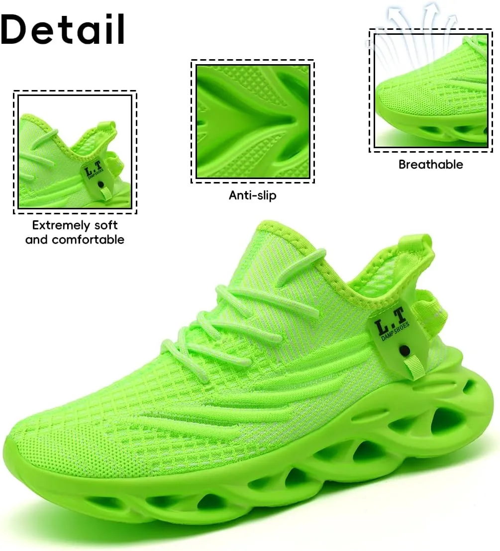 FUJEAK Mens Running Walking Tennis Shoes Mens Casual Fashion Gym Hiking Shoes for Men Sneakers Work Breathable Comfortable Lightweight