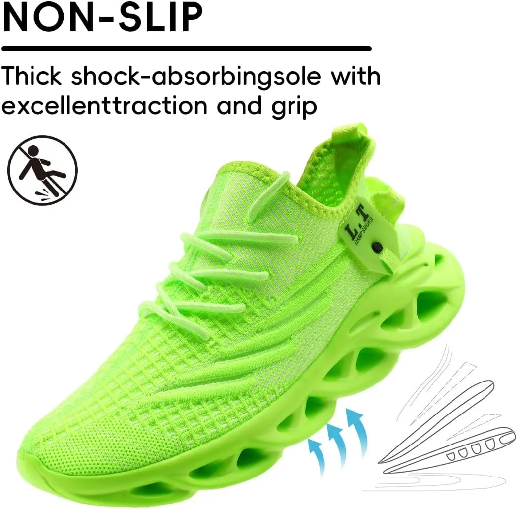FUJEAK Mens Running Walking Tennis Shoes Mens Casual Fashion Gym Hiking Shoes for Men Sneakers Work Breathable Comfortable Lightweight