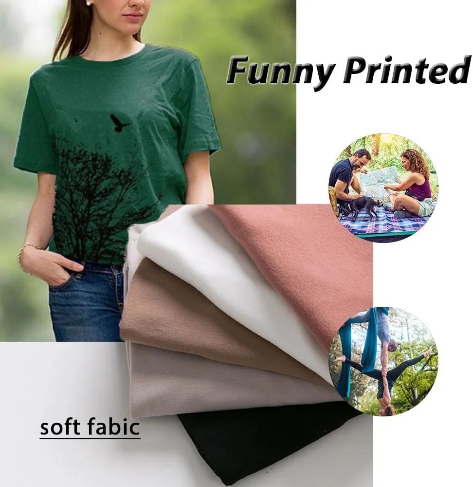 Funny Graphic Women Skinny Pine Tree Shirt Summer Hiking Camping Athletic Tees Nature Casual Comfy Clothes