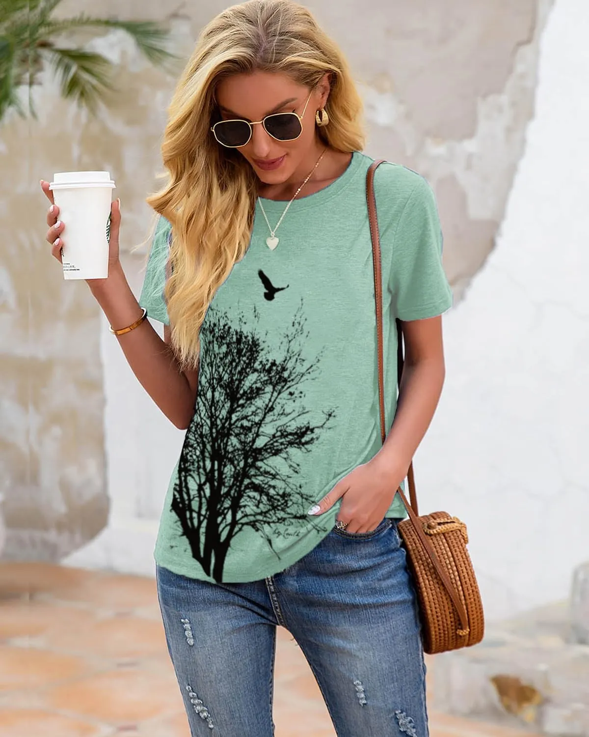Funny Graphic Women Skinny Pine Tree Shirt Summer Hiking Camping Athletic Tees Nature Casual Comfy Clothes