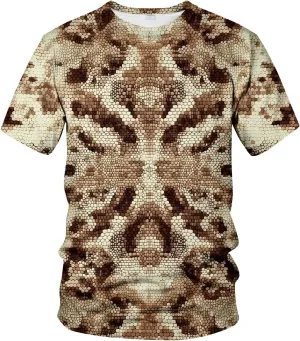 Funny Snake Scales Graphic T-Shirt Novelty Short Sleeve Crewneck Shirt