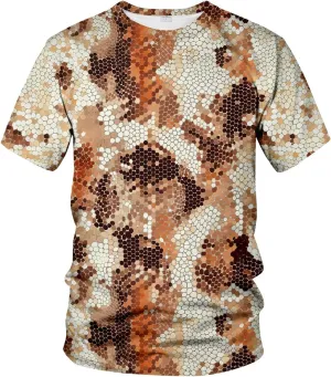 Funny Snake Scales Graphic T-Shirt Novelty Short Sleeve Crewneck Shirt