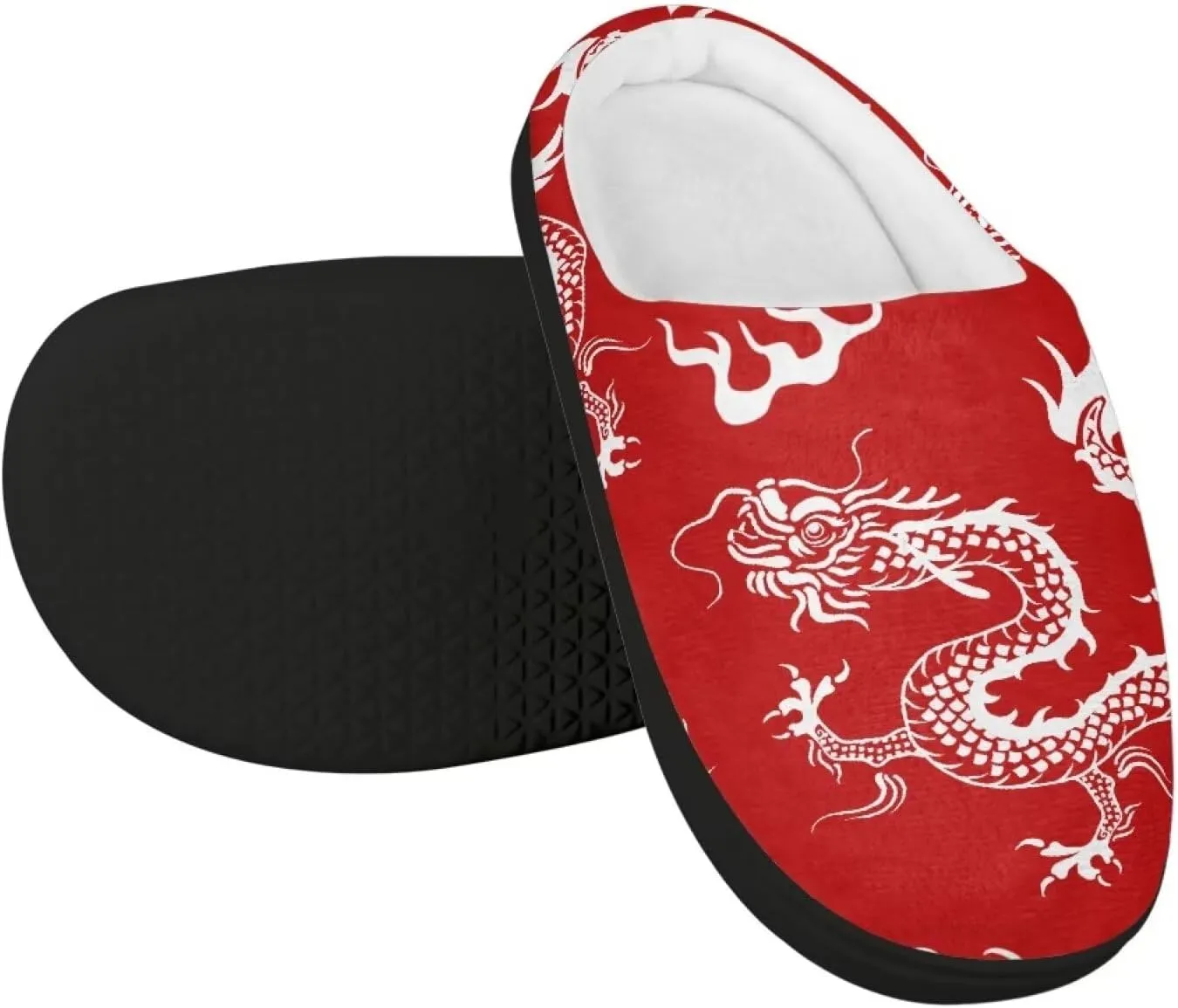 Fuzzy House Slippers for Kids Warm Comfort Outdoor Indoor Slipper Winter Cozy Cotton Non-Slip Slippers for Toddler Boys Girls US 9-15