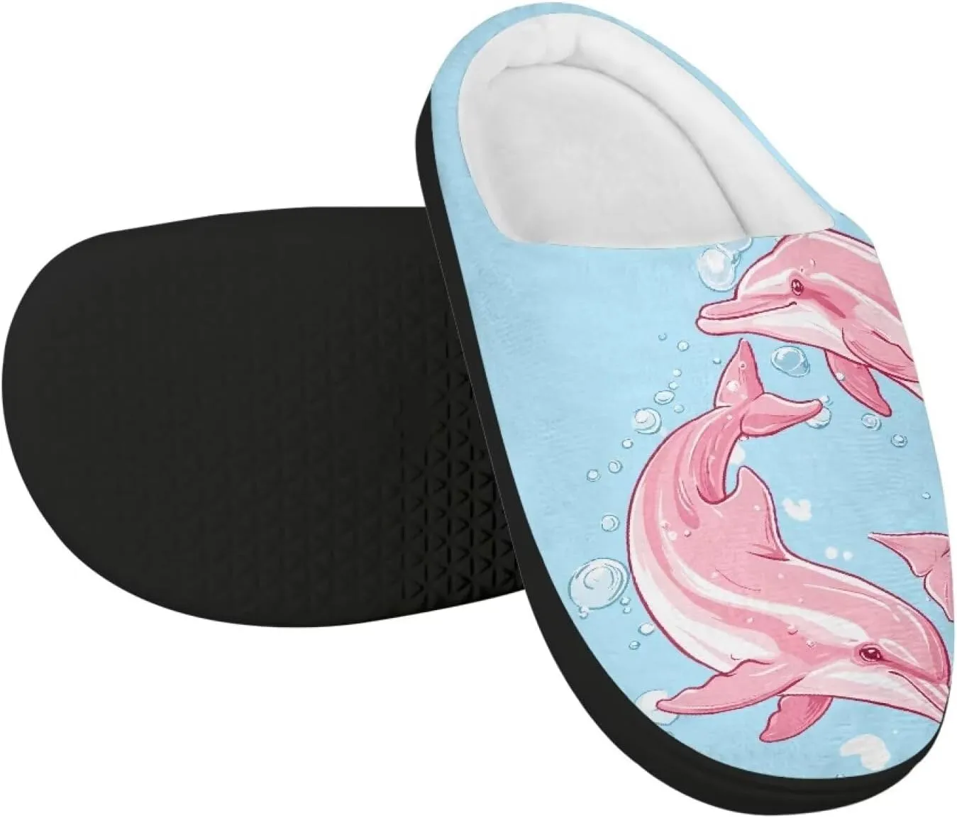 Fuzzy House Slippers for Kids Warm Comfort Outdoor Indoor Slipper Winter Cozy Cotton Non-Slip Slippers for Toddler Boys Girls US 9-15