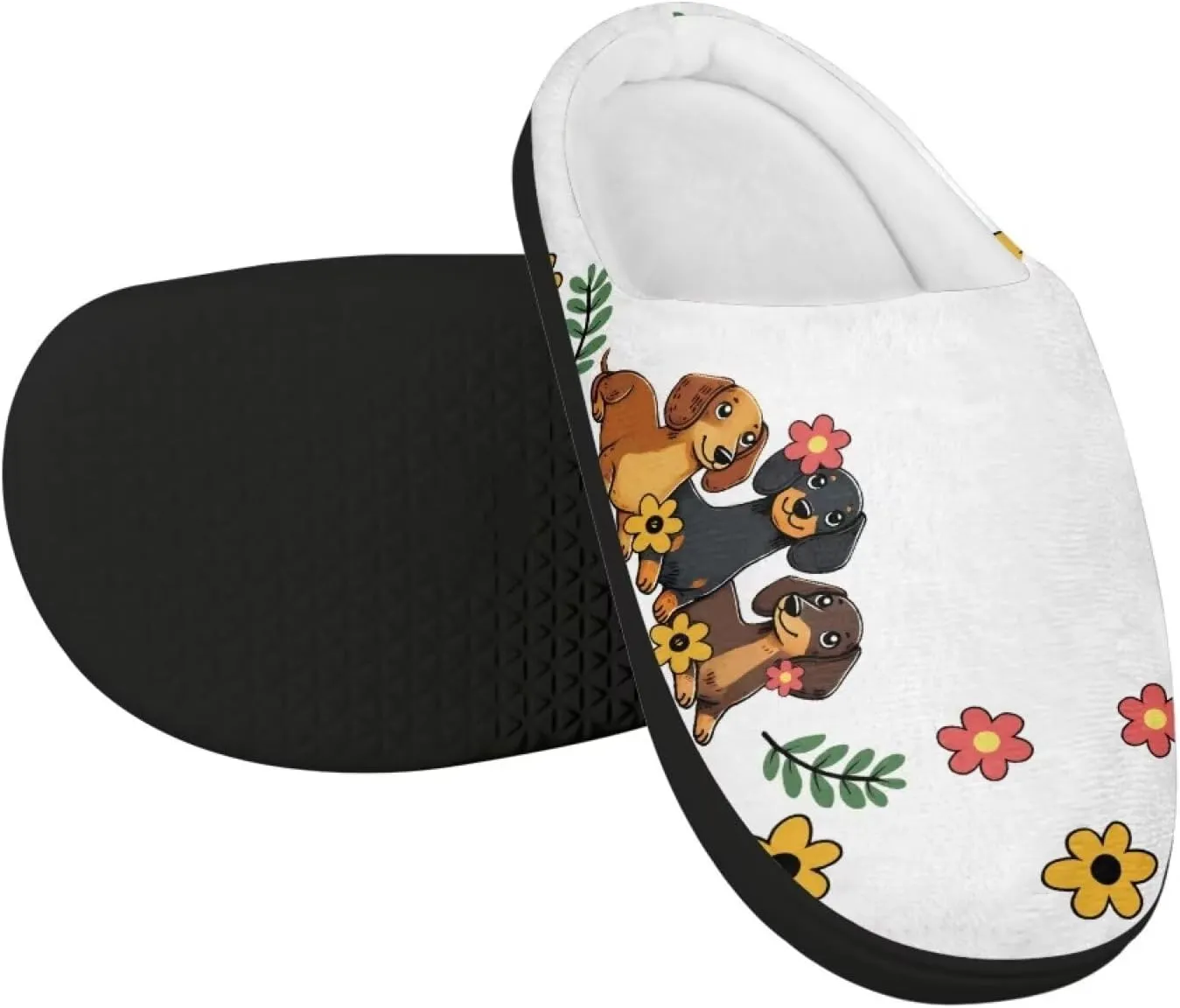Fuzzy House Slippers for Kids Warm Comfort Outdoor Indoor Slipper Winter Cozy Cotton Non-Slip Slippers for Toddler Boys Girls US 9-15