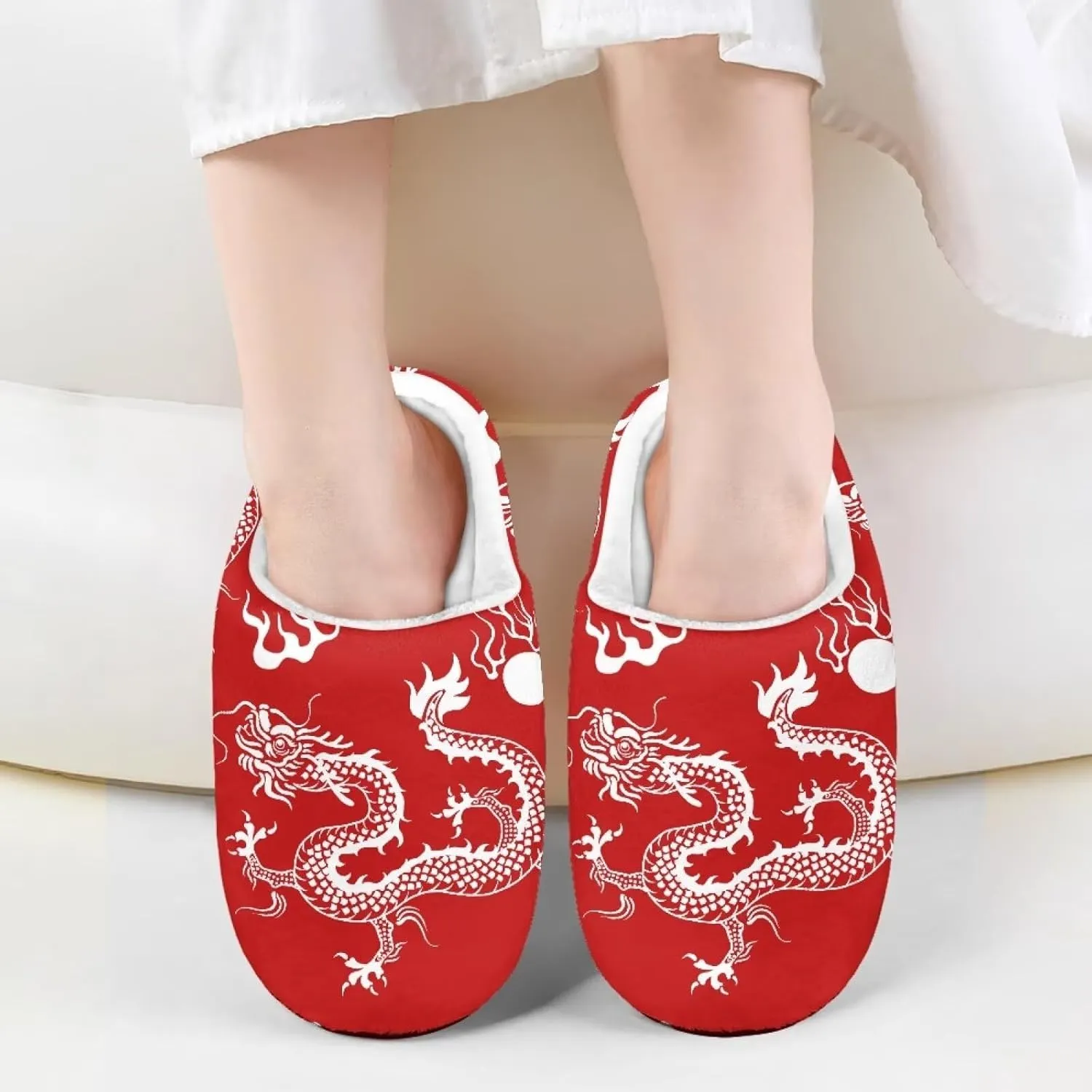 Fuzzy House Slippers for Kids Warm Comfort Outdoor Indoor Slipper Winter Cozy Cotton Non-Slip Slippers for Toddler Boys Girls US 9-15