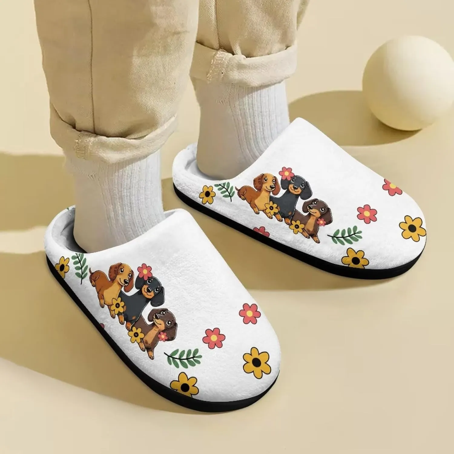 Fuzzy House Slippers for Kids Warm Comfort Outdoor Indoor Slipper Winter Cozy Cotton Non-Slip Slippers for Toddler Boys Girls US 9-15