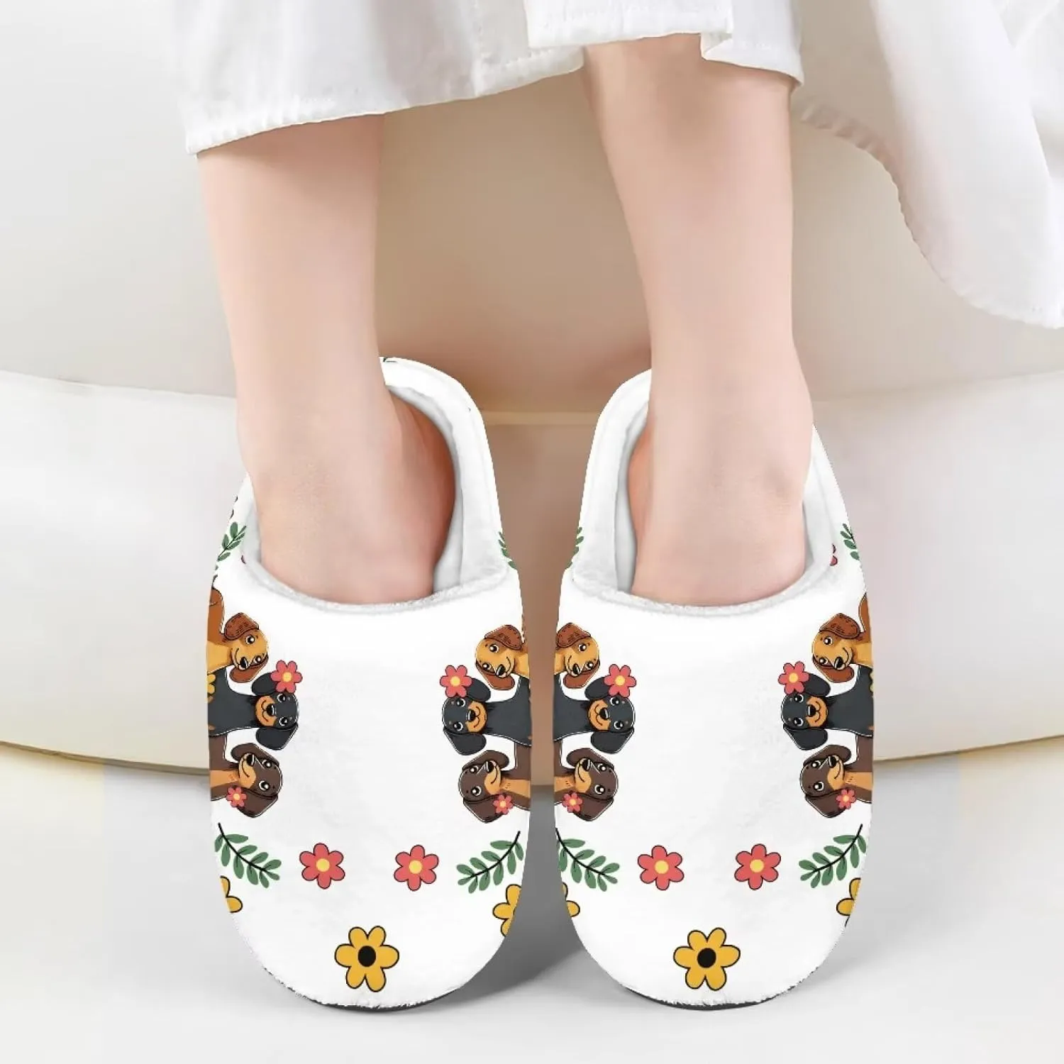 Fuzzy House Slippers for Kids Warm Comfort Outdoor Indoor Slipper Winter Cozy Cotton Non-Slip Slippers for Toddler Boys Girls US 9-15