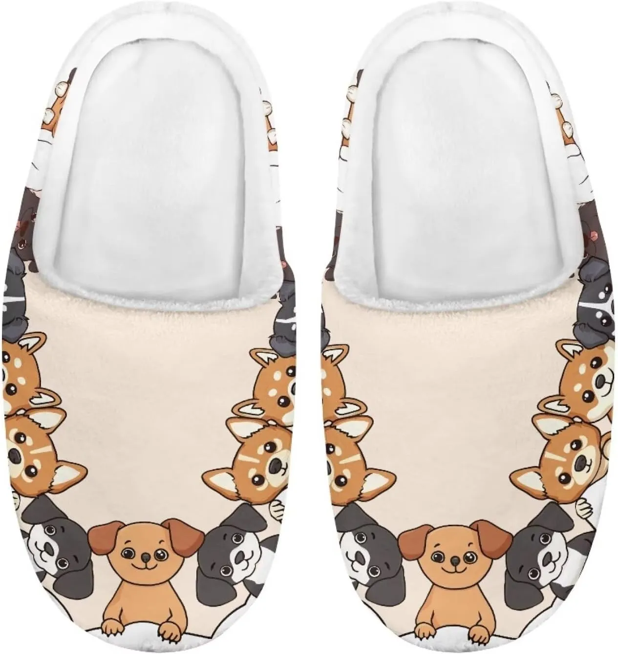 Fuzzy House Slippers for Kids Warm Comfort Outdoor Indoor Slipper Winter Cozy Cotton Non-Slip Slippers for Toddler Boys Girls US 9-15