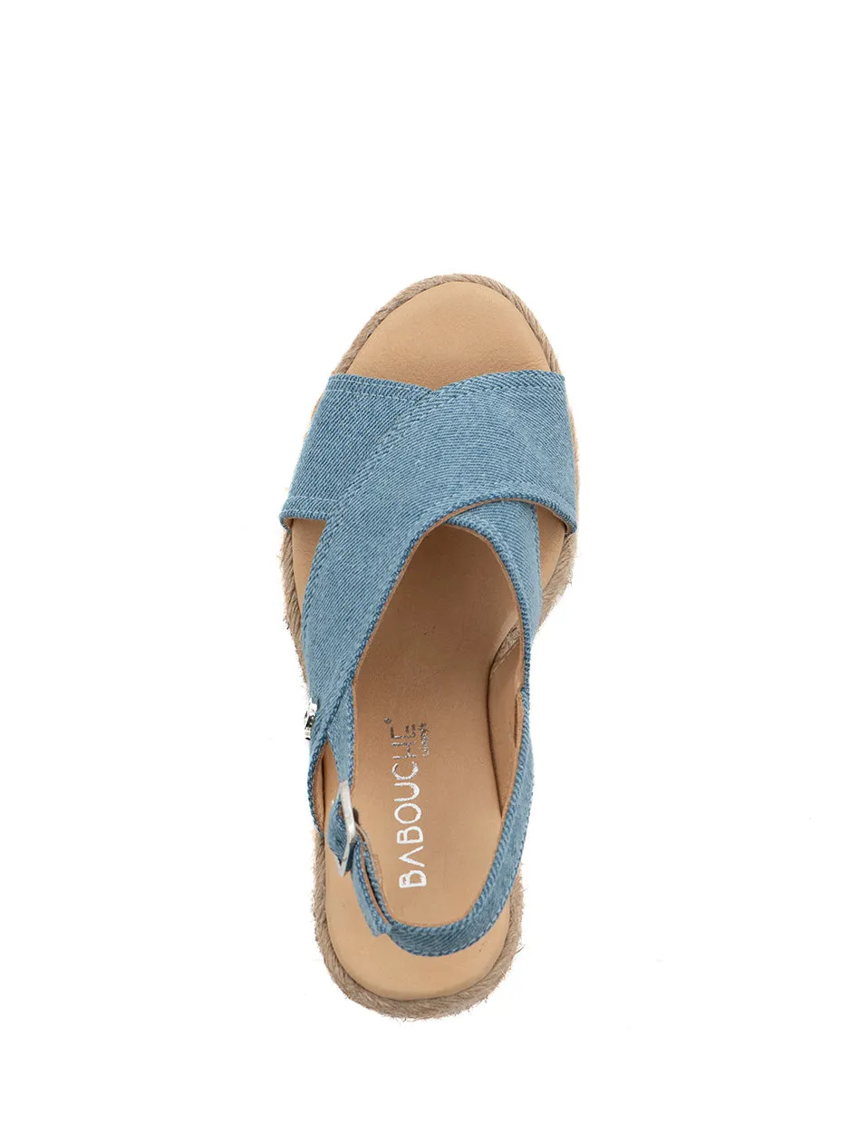 Gaby | Espadrilles Sleehak Light blue Jeans