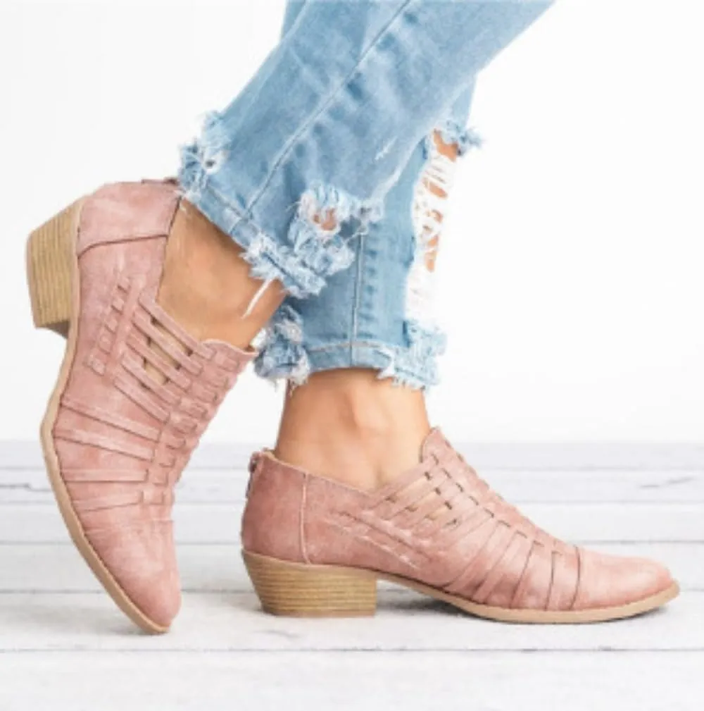 Geerta Huaraches for Women Dressy Water Sandals Mexican Leather Woven Wide Width No Slip High Heel Pointed Toe Loafers Slip on Shower Shoes Waterproof Casual Comfort Walking Slides Summer Beach Party