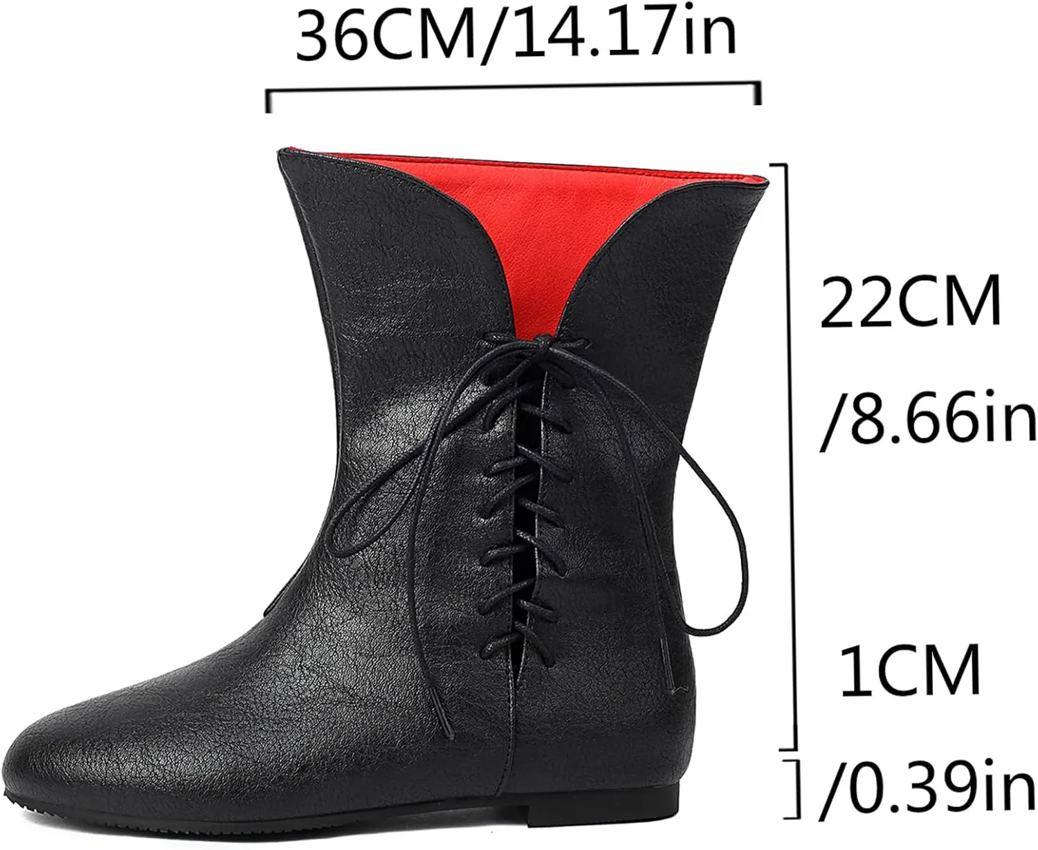 Gicoiz Women Lace Up Comfort Round Toe Vinatge Flats Moccasin Boots