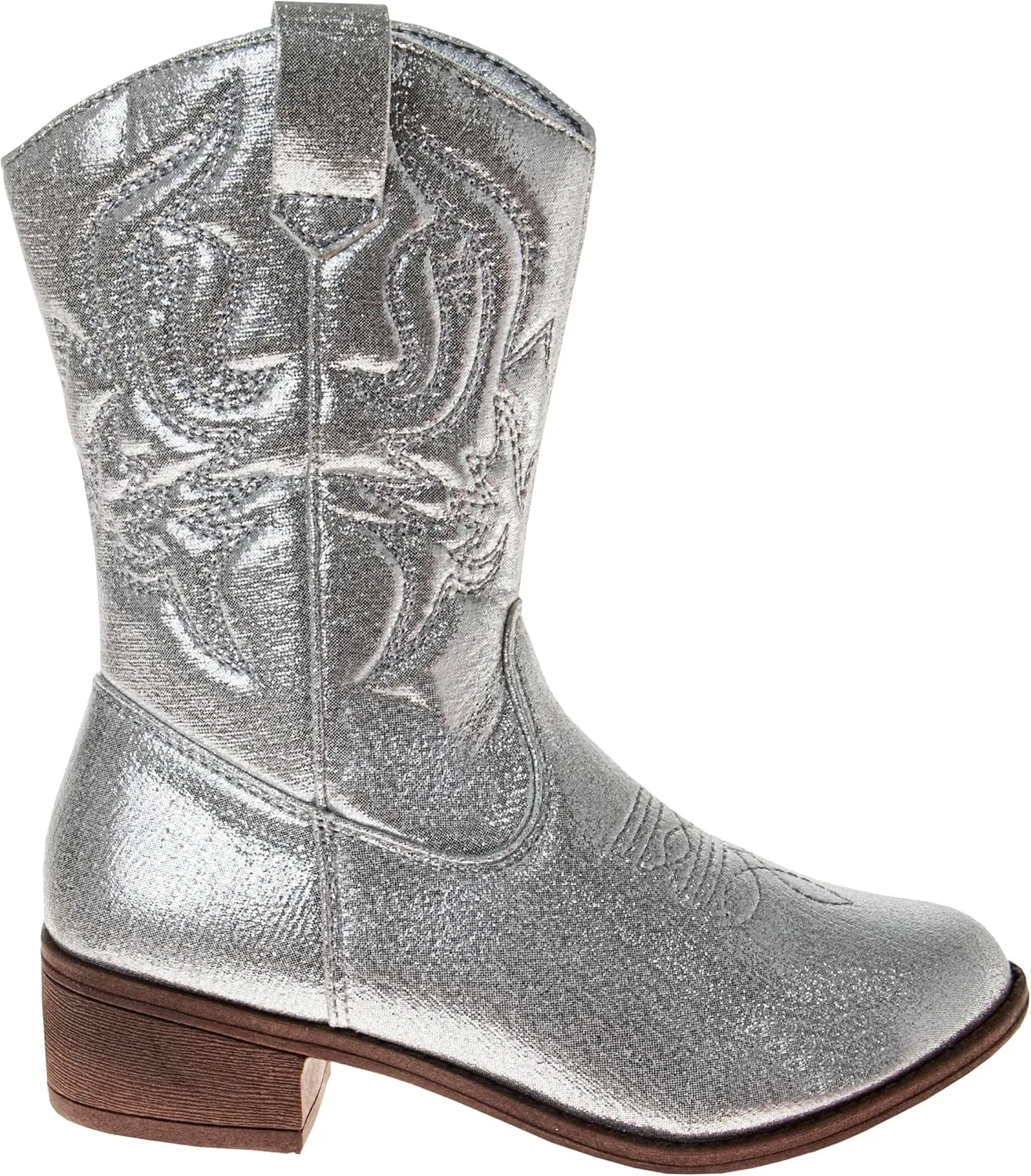 Glitter Cowboy Boots - Mid Calf Western Shoes (Little Kid - Big Kid)