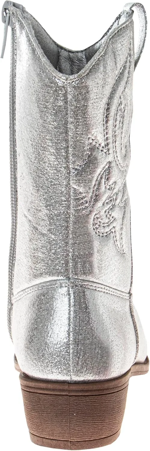 Glitter Cowboy Boots - Mid Calf Western Shoes (Little Kid - Big Kid)