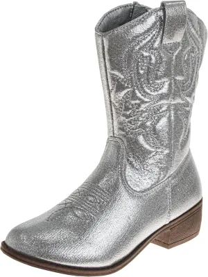 Glitter Cowboy Boots - Mid Calf Western Shoes (Little Kid - Big Kid)