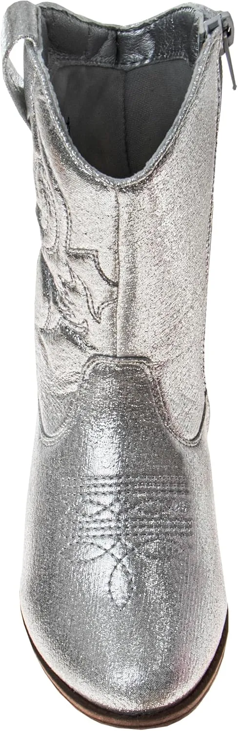 Glitter Cowboy Boots - Mid Calf Western Shoes (Little Kid - Big Kid)