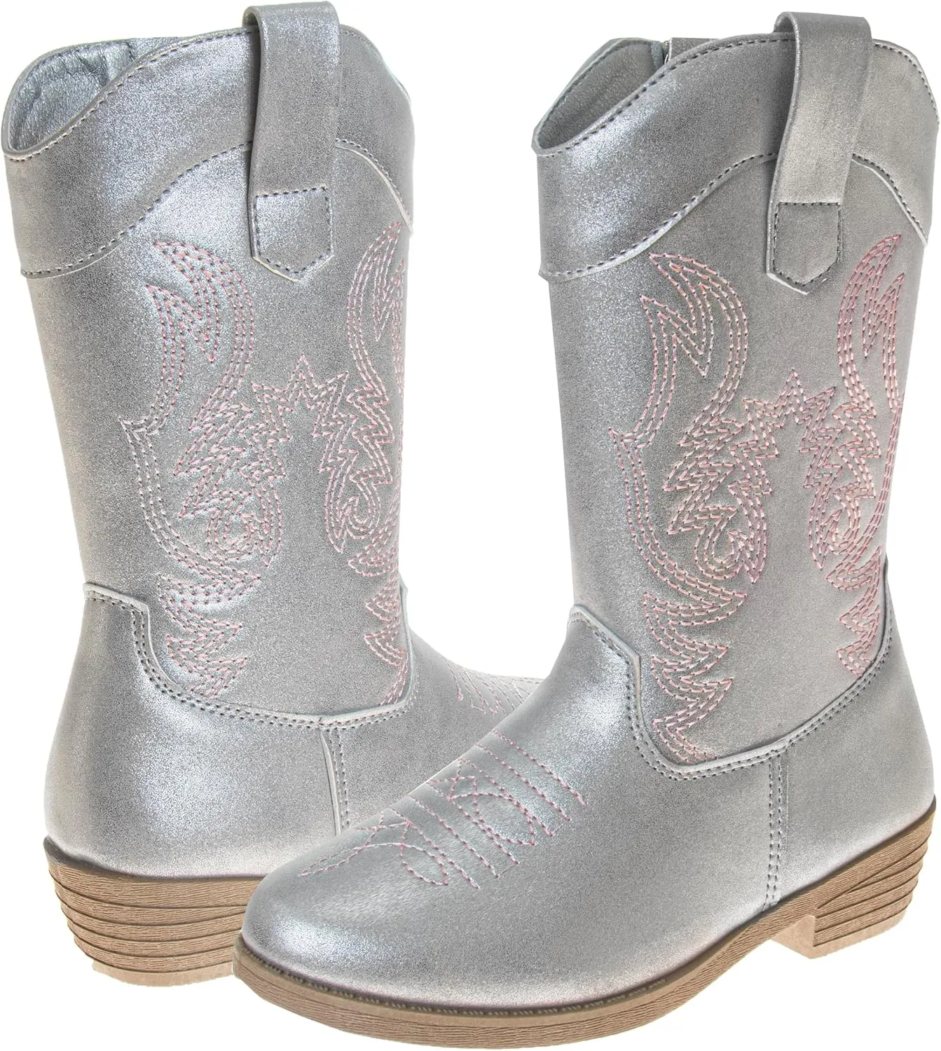Glitter Cowboy Boots - Mid Calf Western Shoes (Little Kid - Big Kid)
