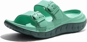 GLOBALWIN Recovery Slides For Women Mia Comfortable Sandals With Arch Support Indoor Outdoor Cloud Slippers Reduce Stress on Feet Lightweight