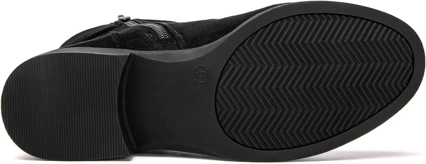 GLOBALWIN Women's Ankle Boots Fashion Booties For Women Low Heel