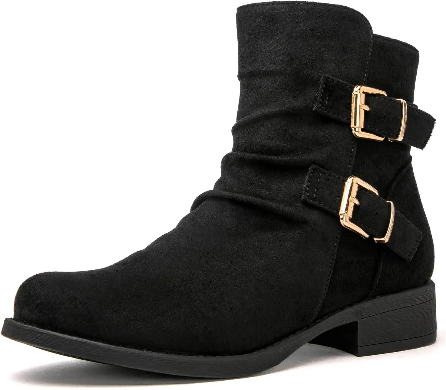 GLOBALWIN Women's Ankle Boots Fashion Booties For Women Low Heel