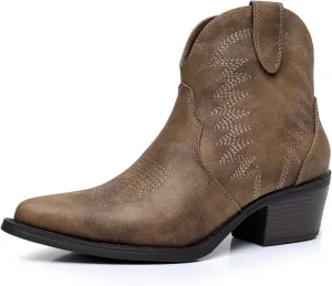 GLOBALWIN Women's Western Boots Ankle Cowboy Boots For Women