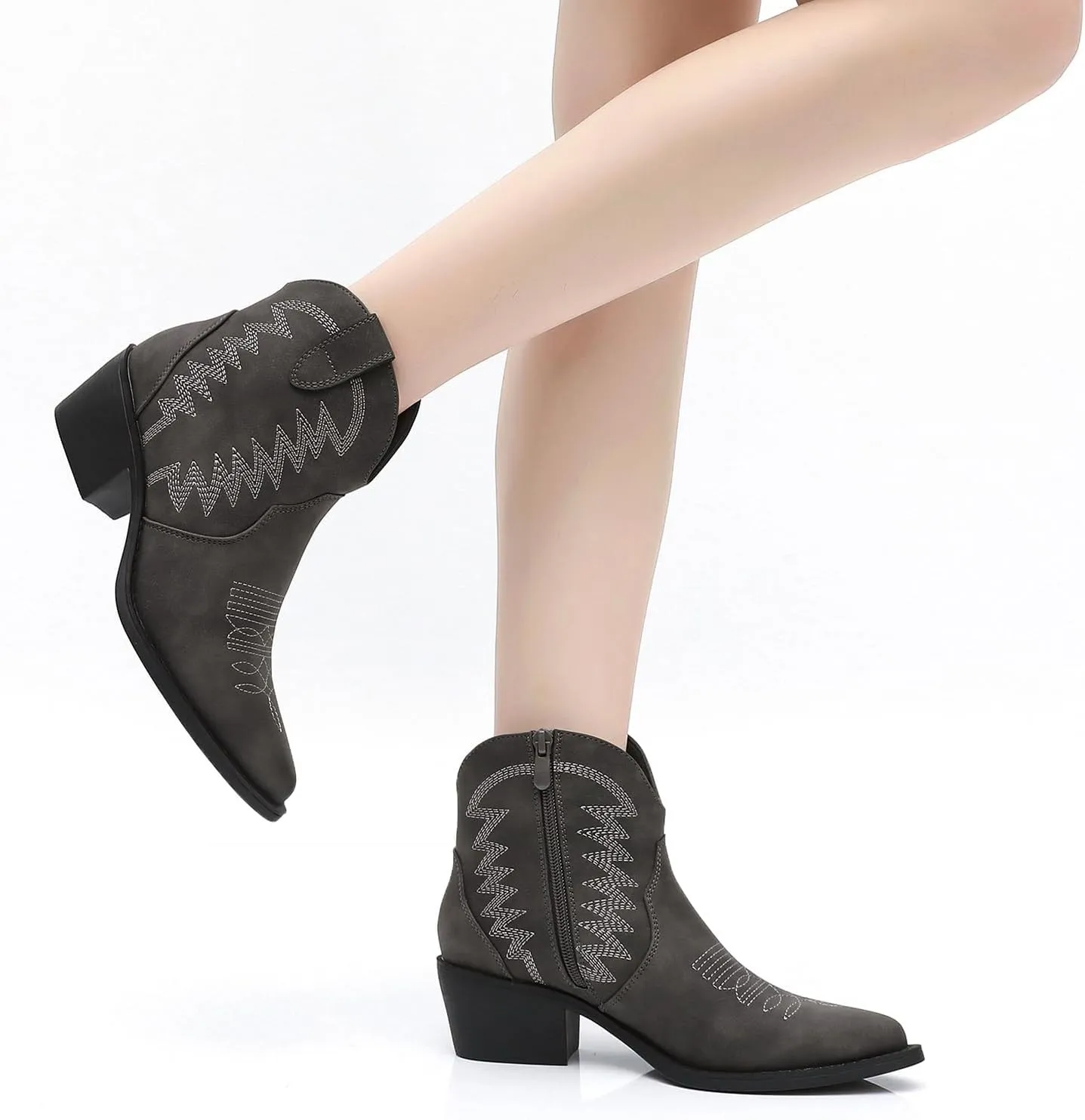 GLOBALWIN Women's Western Boots Ankle Cowboy Boots For Women