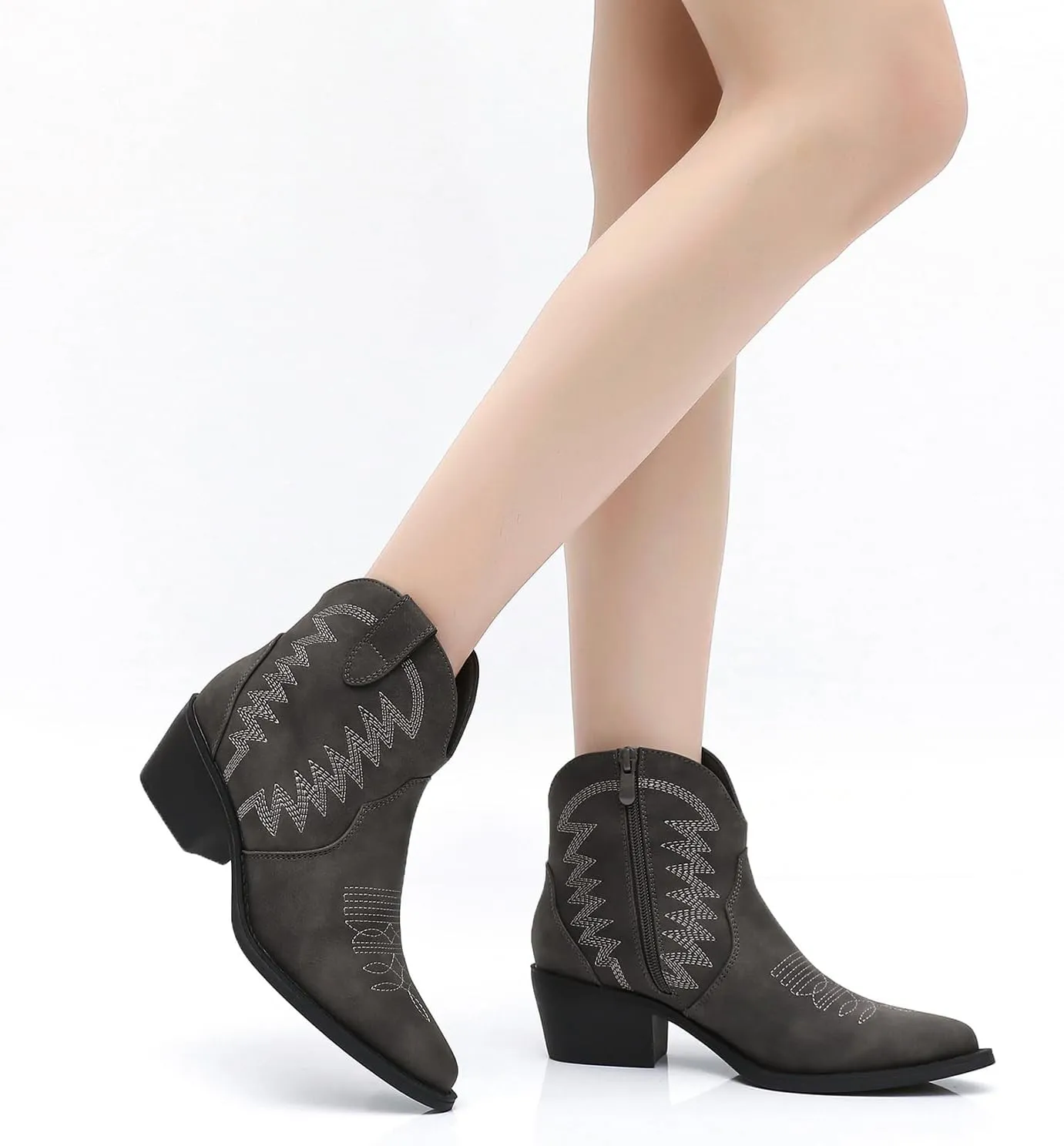 GLOBALWIN Women's Western Boots Ankle Cowboy Boots For Women
