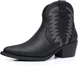 GLOBALWIN Women's Western Boots Ankle Cowboy Boots For Women