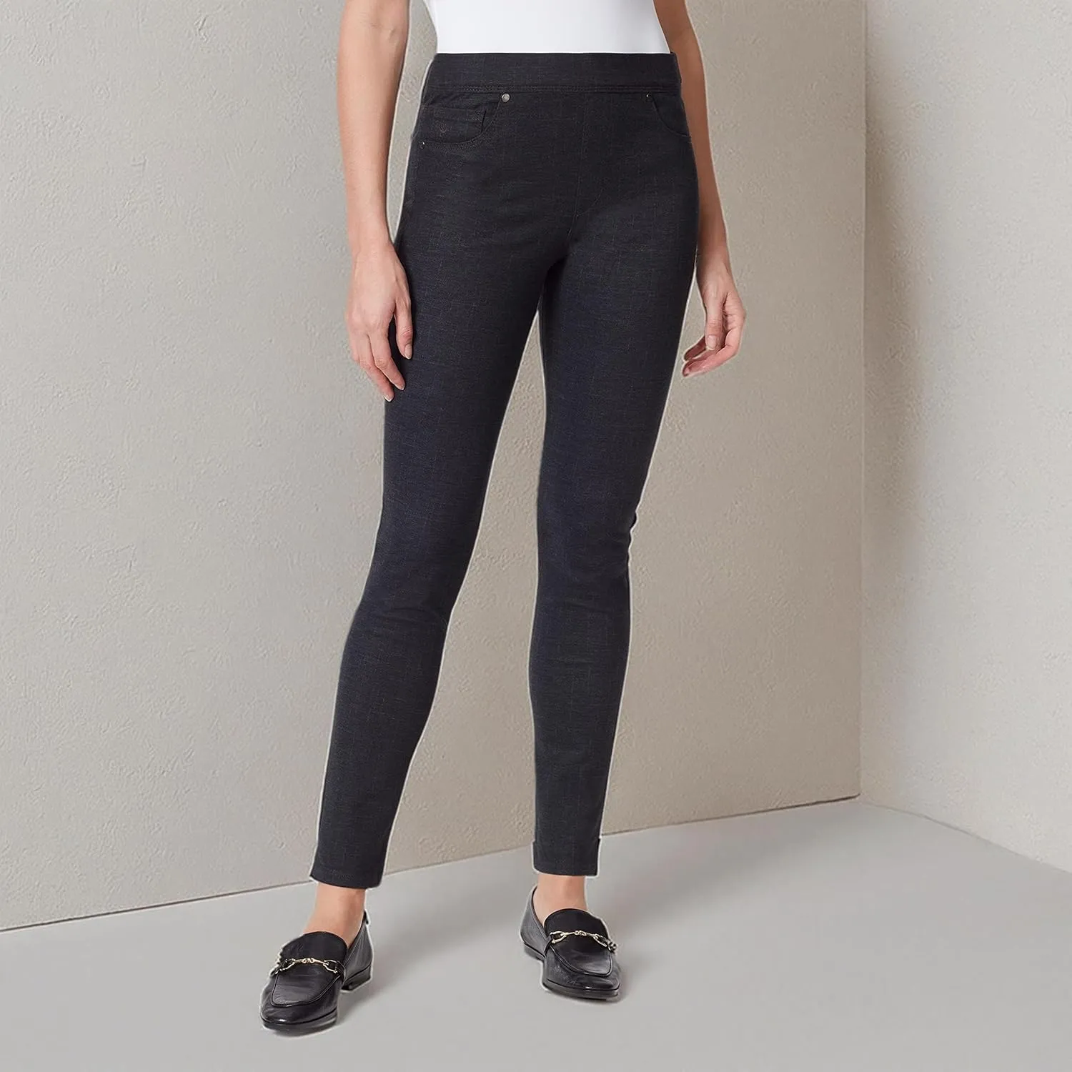 Gloria Vanderbilt Women's Petite Avery Ponte Slim Pull on Pant
