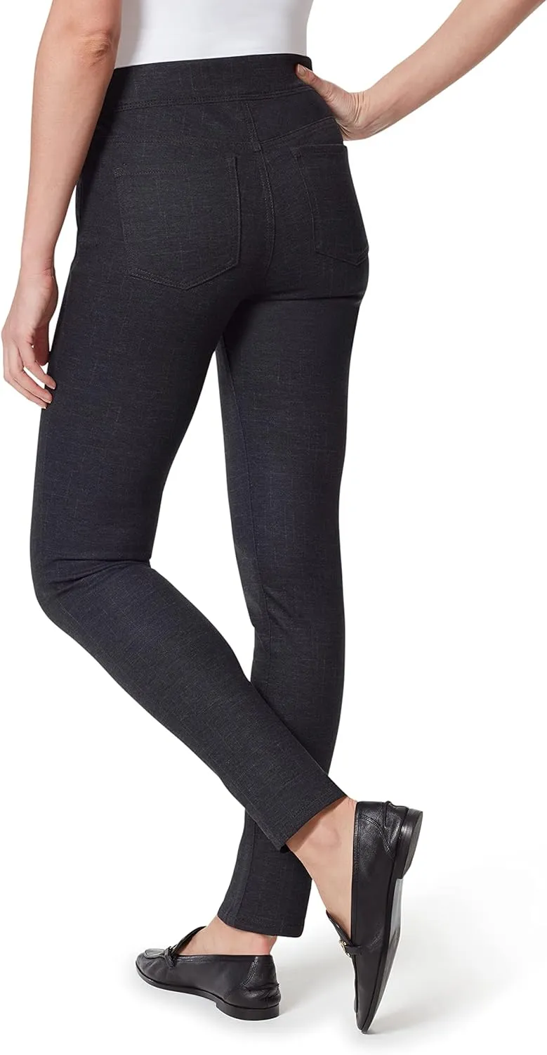 Gloria Vanderbilt Women's Petite Avery Ponte Slim Pull on Pant
