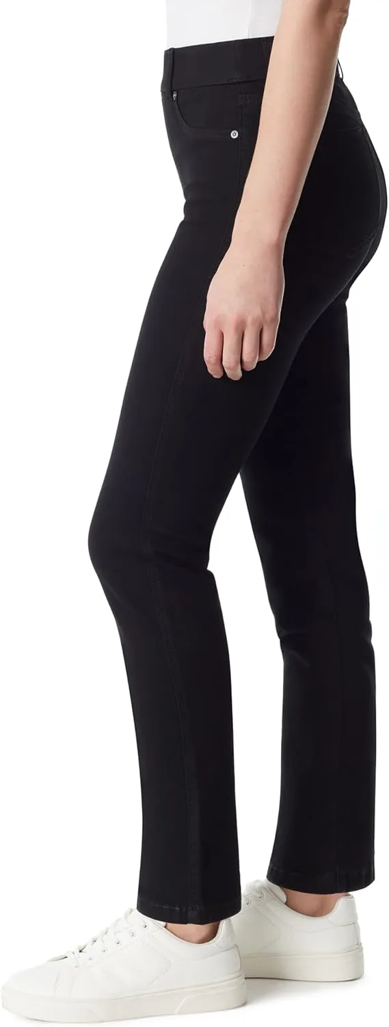 Gloria Vanderbilt Women's Shape Effect Pull on High Rise Straight Leg Jean Petite