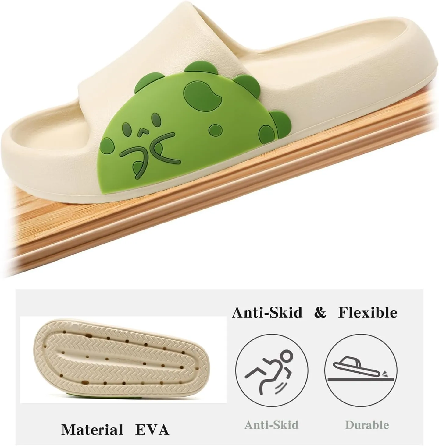 Guyarns Big Kids Cloud slides,Boys Girls Slides Non-slip Summer Beach Pool Shoes Toddler Cartoon Slides Sandals Indoor&Outdoor Garden Slippers Shower Shoes