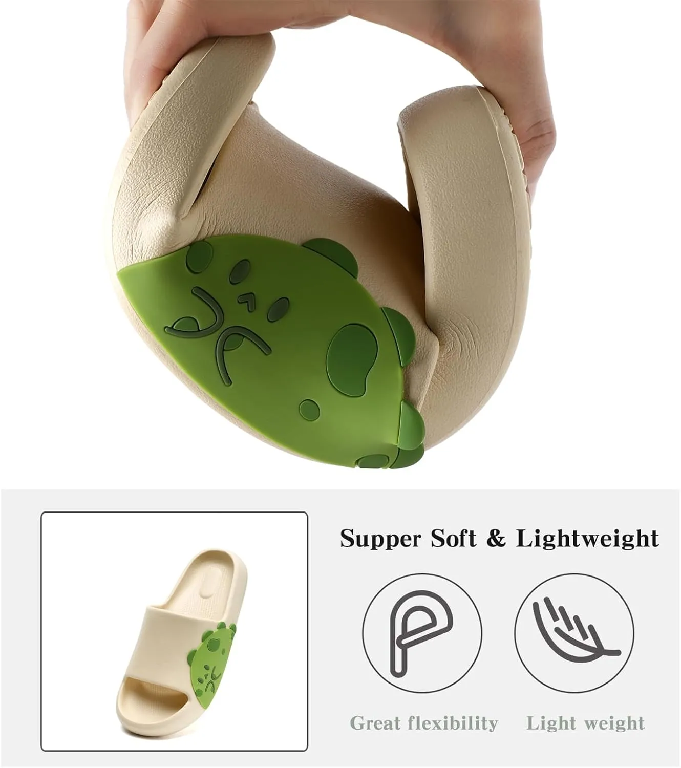 Guyarns Big Kids Cloud slides,Boys Girls Slides Non-slip Summer Beach Pool Shoes Toddler Cartoon Slides Sandals Indoor&Outdoor Garden Slippers Shower Shoes