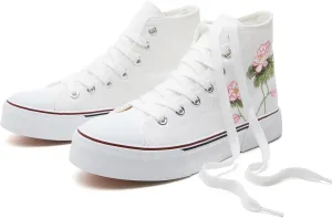 hash bubbie Unisex Fashion High top Sneakers Womens Classic High Tops Canvas Shoes Casual Tennis Shoes for Men
