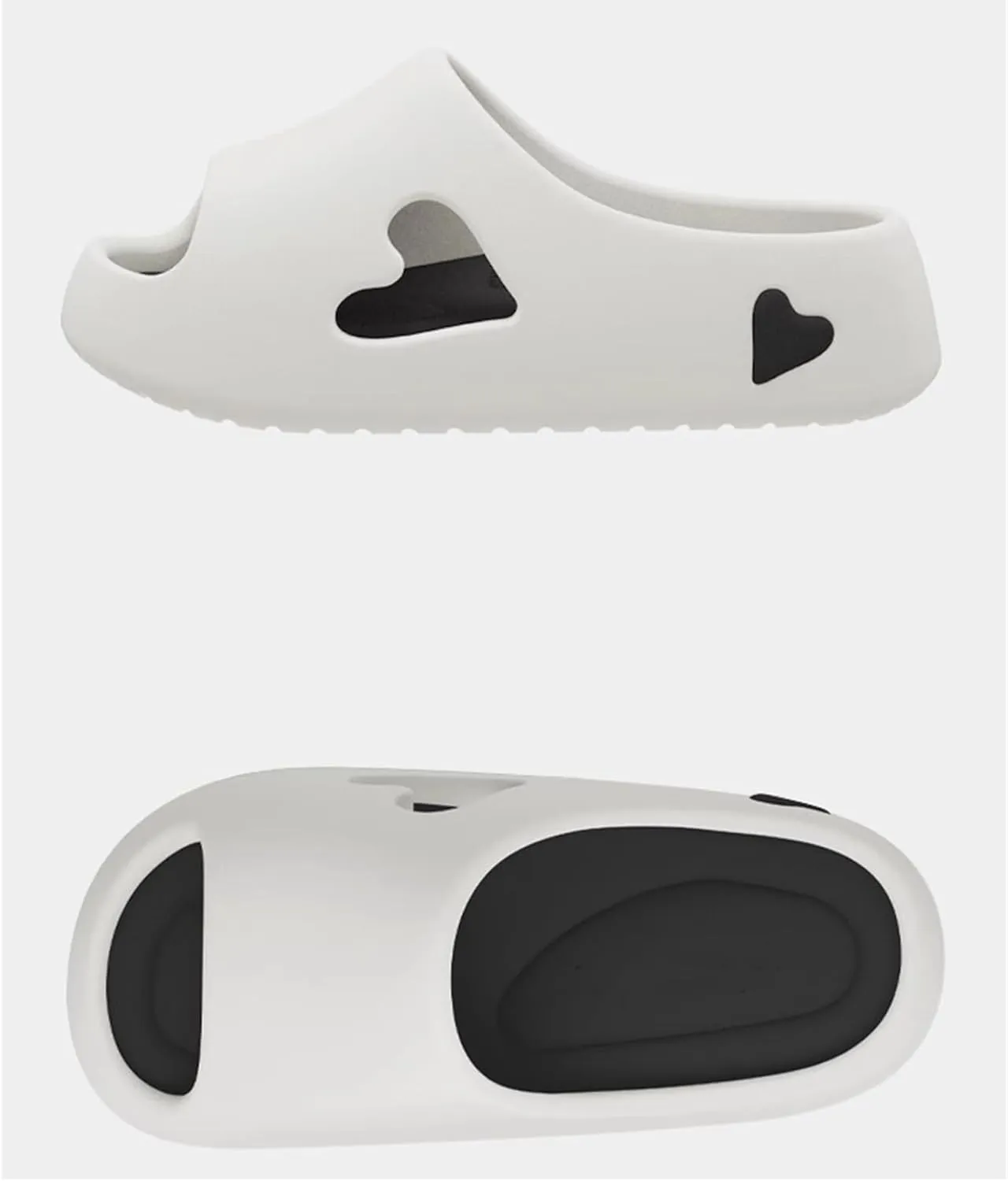 Heart Platform Sandals Women Girls EVA Cloud Slippers Shower Slides for Bathroom/Pool/Beach with Removable Insole